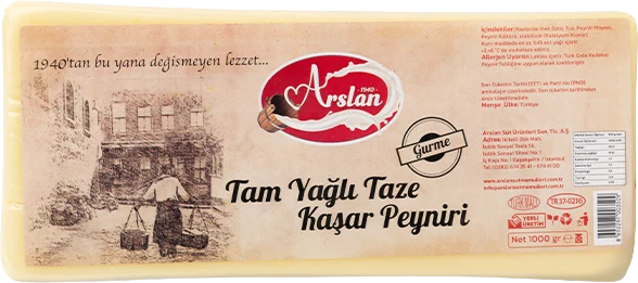 Arslan tam yağlı taze kaşar peyniri 1 kg