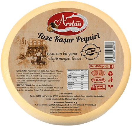 Arslan gurme taze kaşar peyniri