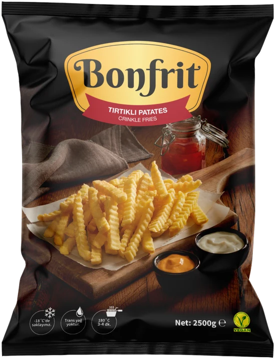Bonfrit tırtıklı crinkle fries donuk patates 2500 g