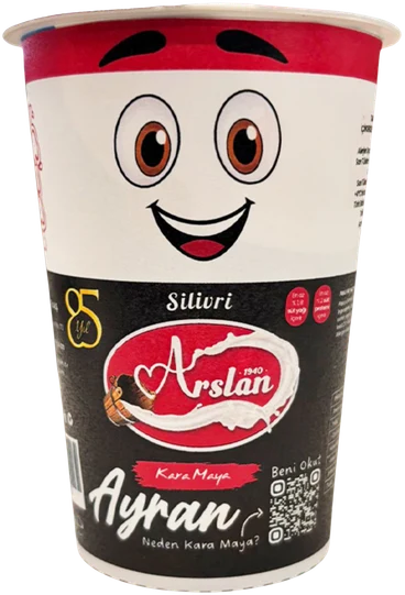Silivri Arslan Kara Maya ayran 200 ml bardak, toptan ayran