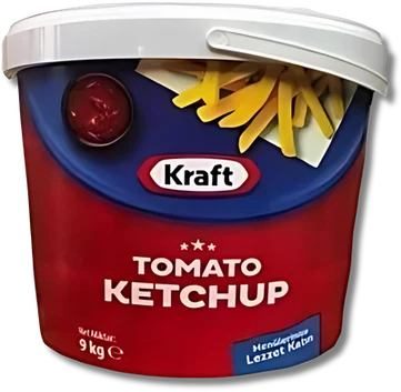 Kraft tomato ketchup 9 kg kova, toptan ketçap