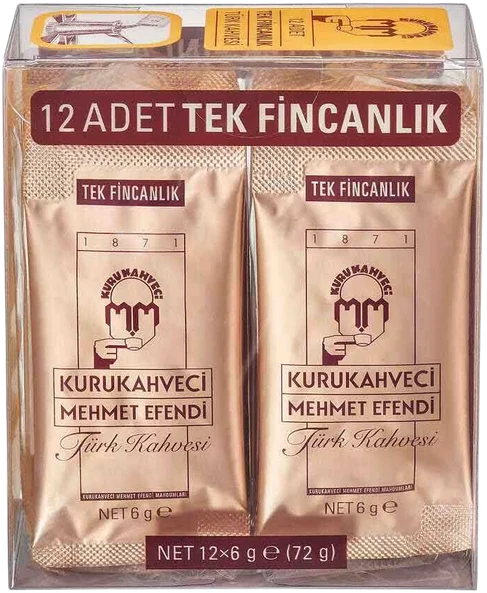Mehmet Efendi 12×6 g tek fincanlık Türk kahvesi