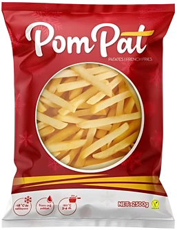 PomPat dondurulmuş parmak patates 2500 g