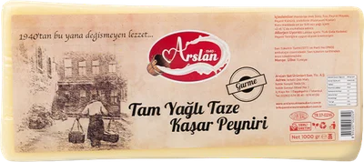 Arslan tam yağlı taze kaşar peyniri 1 kg