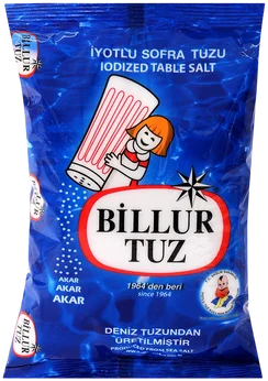 Billur iyotlu sofra tuzu