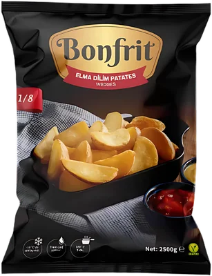 Bonfrit elma dilim patates 1/8 wedges 2500 g