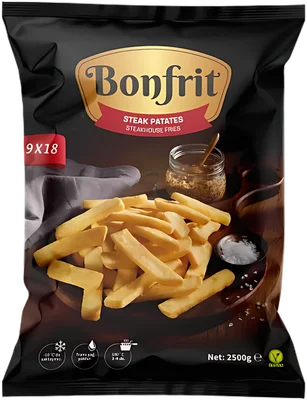 Bonfrit steak kesim 9×18 donuk patates 2500 g