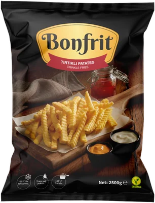 Bonfrit tırtıklı crinkle fries donuk patates 2500 g