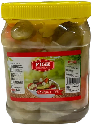 Fige karışık turşu büyük kavanoz