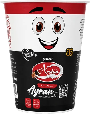 Silivri Arslan Kara Maya ayran 330 ml bardak, restoran tipi toptan ayran