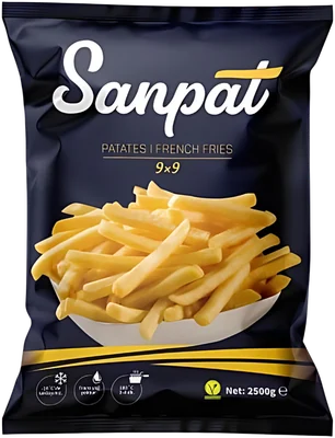 Sanpat 9×9 dondurulmuş parmak patates 2500 g