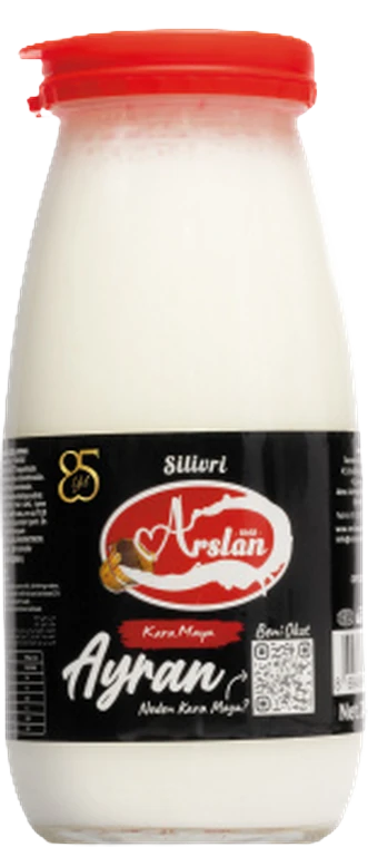 Silivri Arslan Kara Maya ayran 245 ml cam şişe, toptan ayran